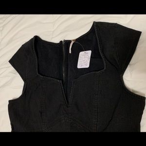 Free people back denim dress